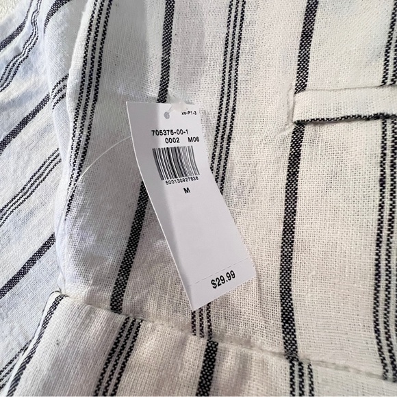 Old Navy NWT Black and White Vertical Stripe Mini Shift Skirt Womens Size M - Picture 7 of 10